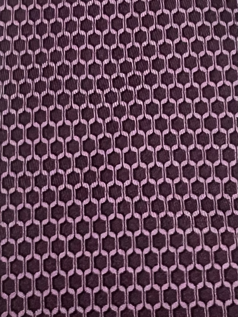 GUCCI Authentic 100% Silk Luxury Designer Necktie Purple Geometric Hand Sewn Tie - Picture 6 of 12